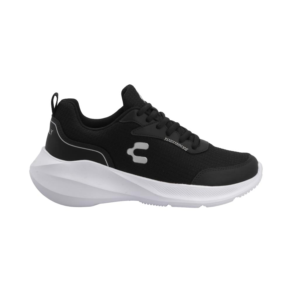 Foto 2 | Tenis Charly 59886 Originales Para Mujer Textil Suaves Negro Deportivos 22 A 27