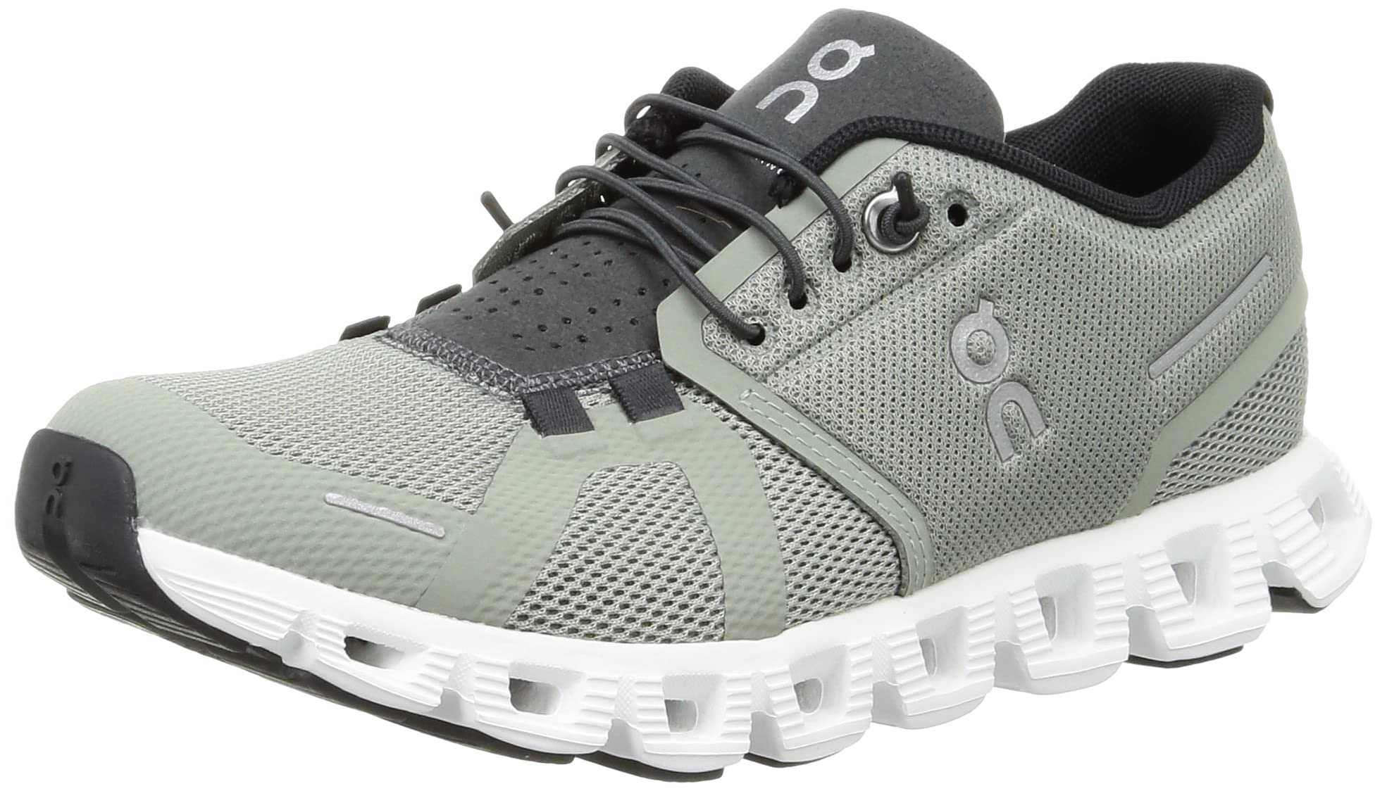 Foto 2 pulgar | Tenis On Cloud 5 Kelp/Shadow Grises para Mujer - Venta Internacional