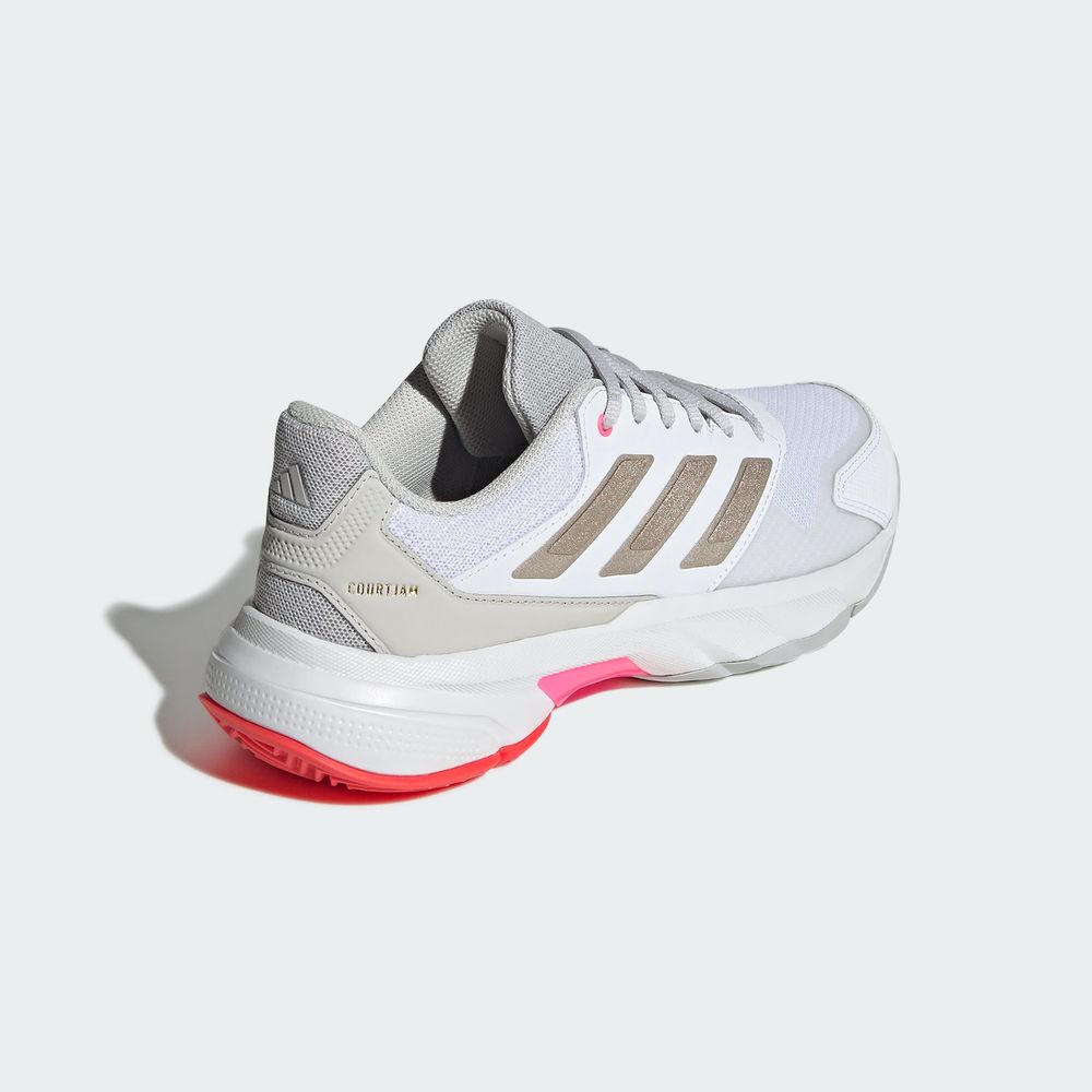 Foto 7 | Tenis Courtjam Control 3 Tenis Adidas Blanco para Mujer