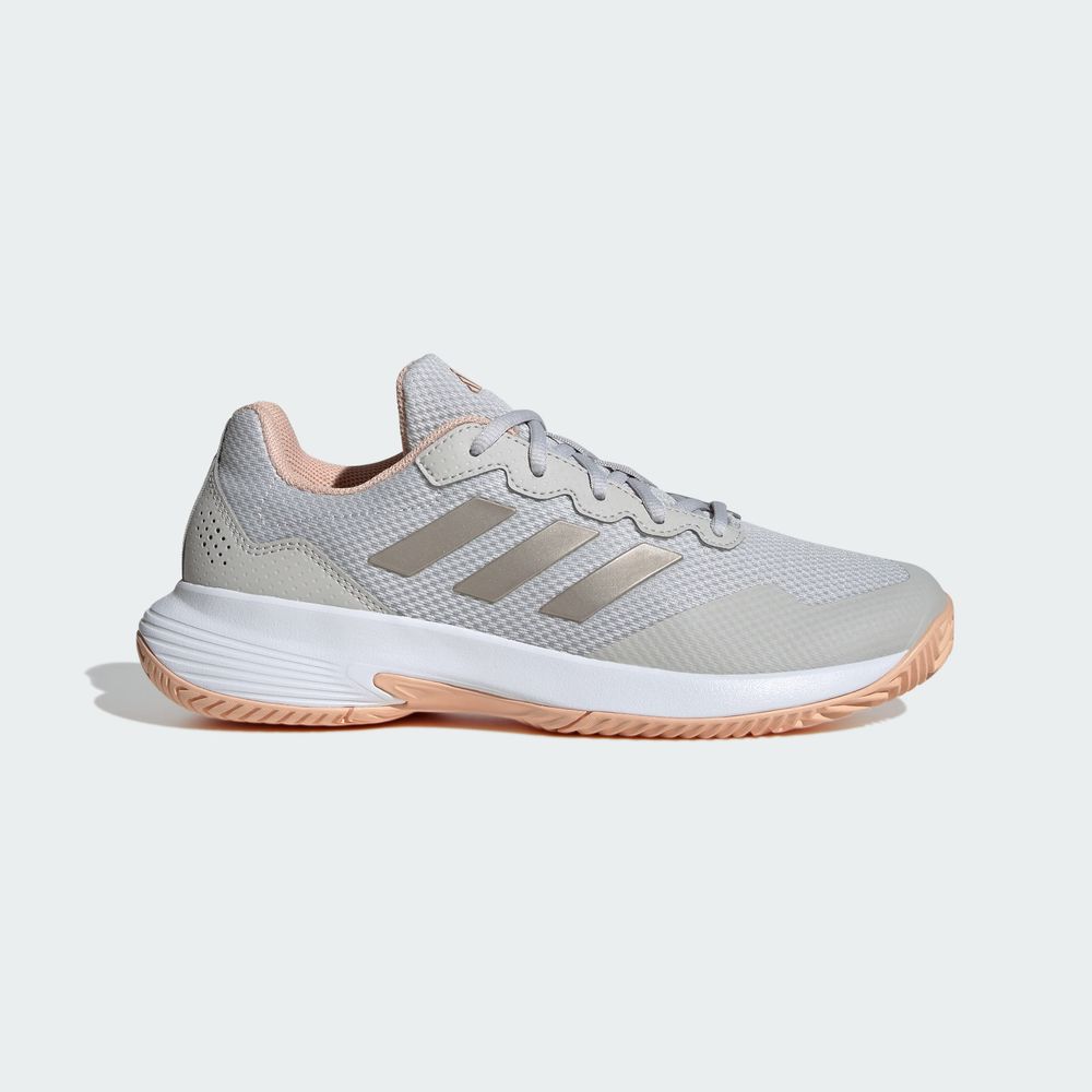 Foto 3 pulgar | Tenis Gamecourt 2.0 para Tenis Adidas Gris para Mujer