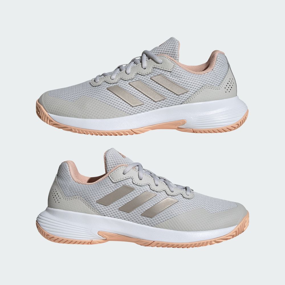 Foto 9 pulgar | Tenis Gamecourt 2.0 para Tenis Adidas Gris para Mujer