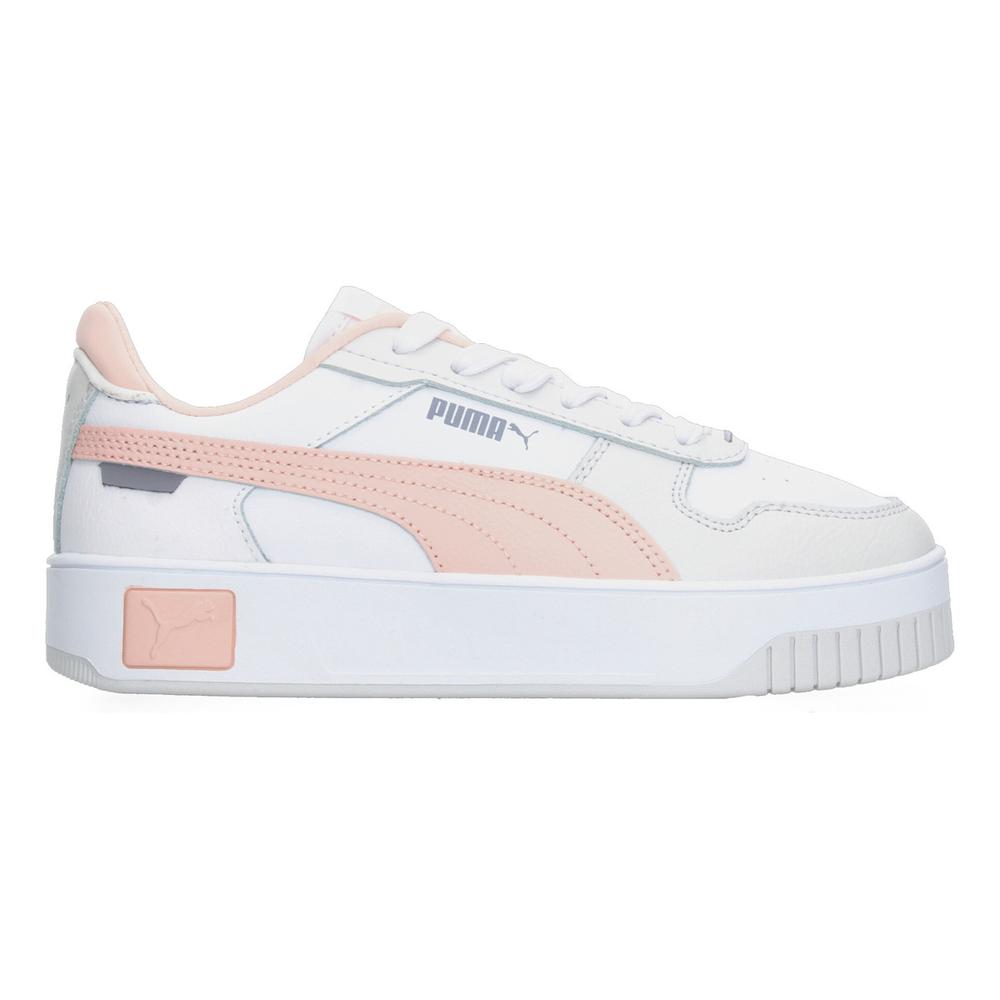 Foto 2 pulgar | Tenis Puma Carina Street Blanco Con Plataforma Dama Mujer Rosa