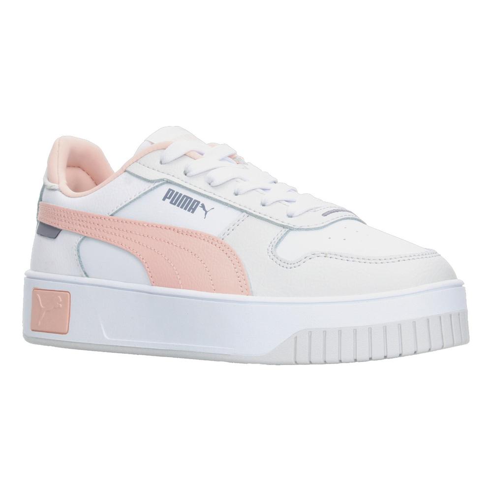 Foto 2 | Tenis Puma Carina Street Blanco Con Plataforma Dama Mujer Rosa