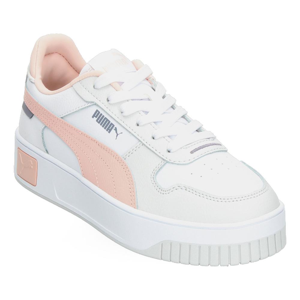 Foto 6 pulgar | Tenis Puma Carina Street Blanco Con Plataforma Dama Mujer Rosa