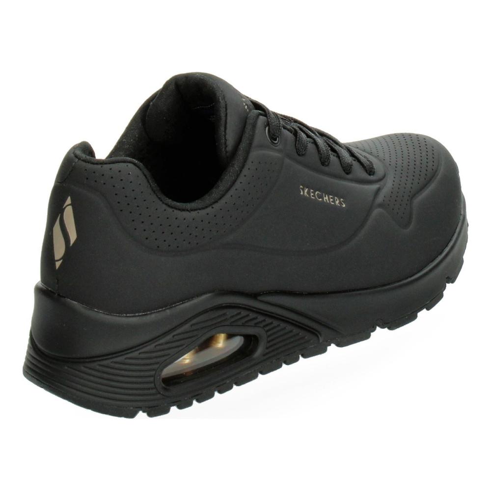 Foto 5 pulgar | Tenis Skechers Negro Mujer Stand On Air Dama Cómodo Ligero Con Cintas Valvula De Aire Memory Foam Negro