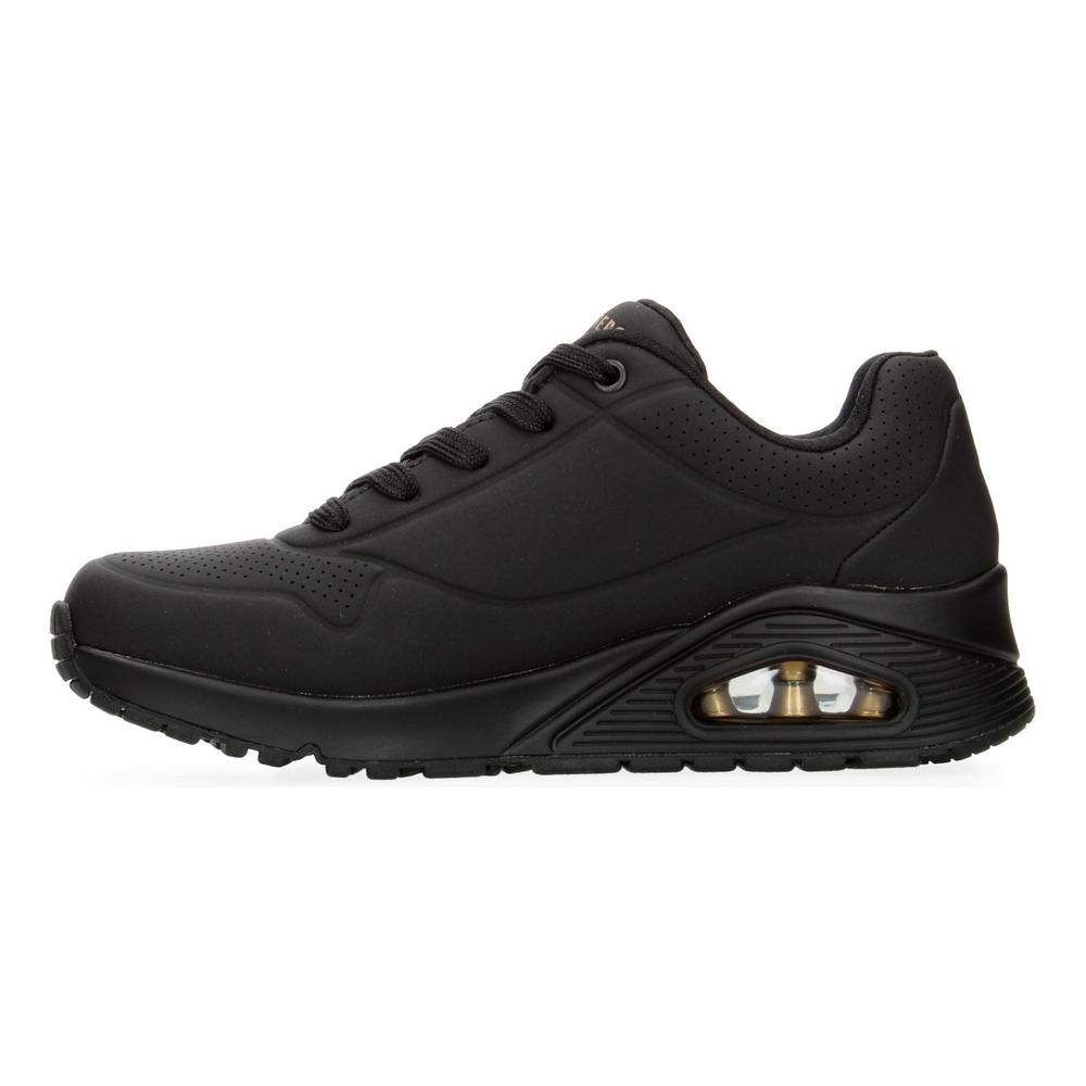 Foto 5 | Tenis Skechers Negro Mujer Stand On Air Dama Cómodo Ligero Con Cintas Valvula De Aire Memory Foam Negro