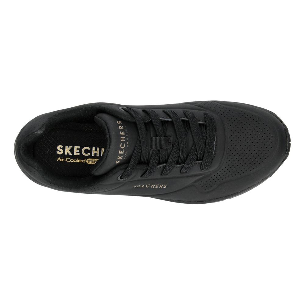 Foto 9 pulgar | Tenis Skechers Negro Mujer Stand On Air Dama Cómodo Ligero Con Cintas Valvula De Aire Memory Foam Negro