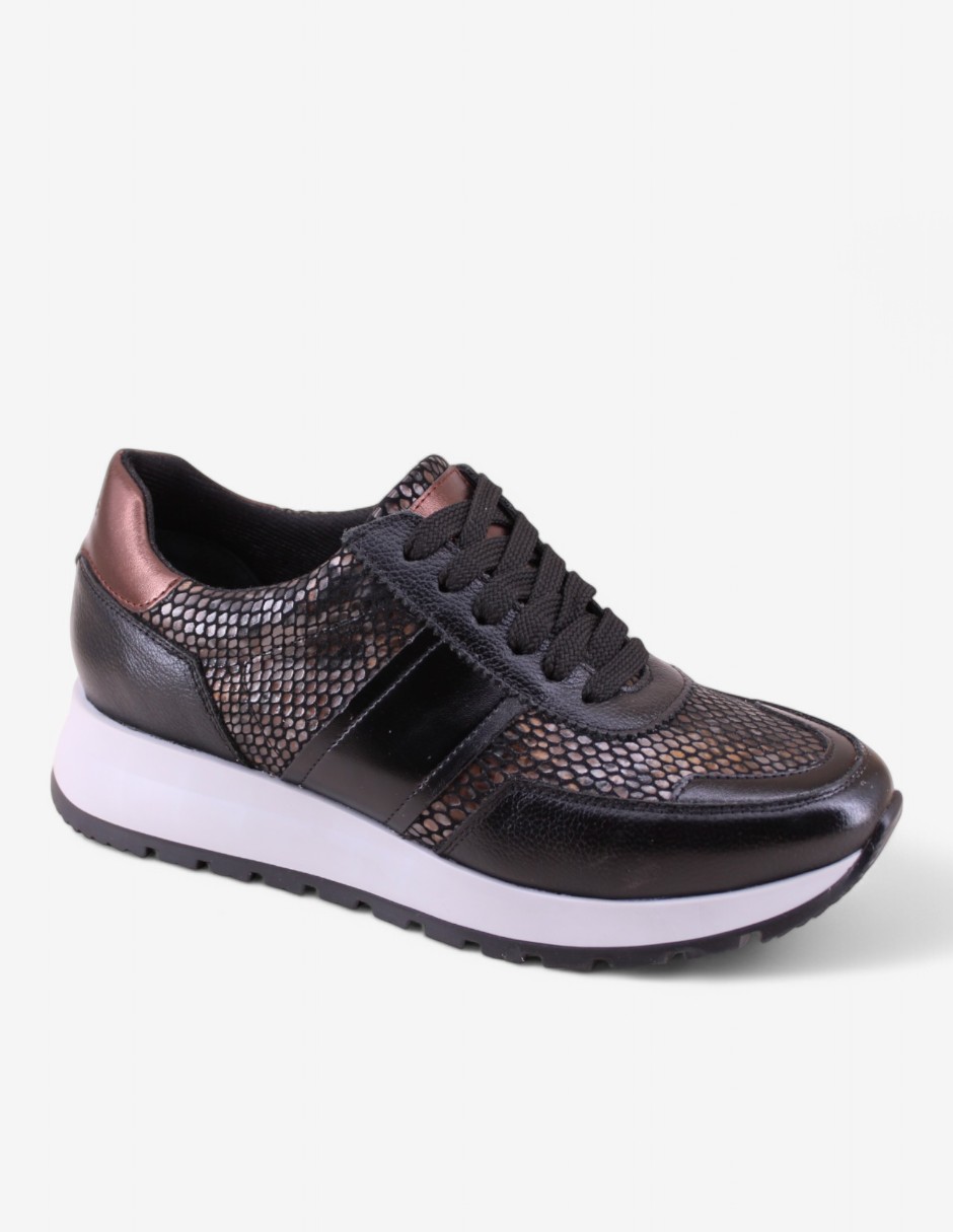 Foto 1 | Tenis de Piel Manet con Plataforma