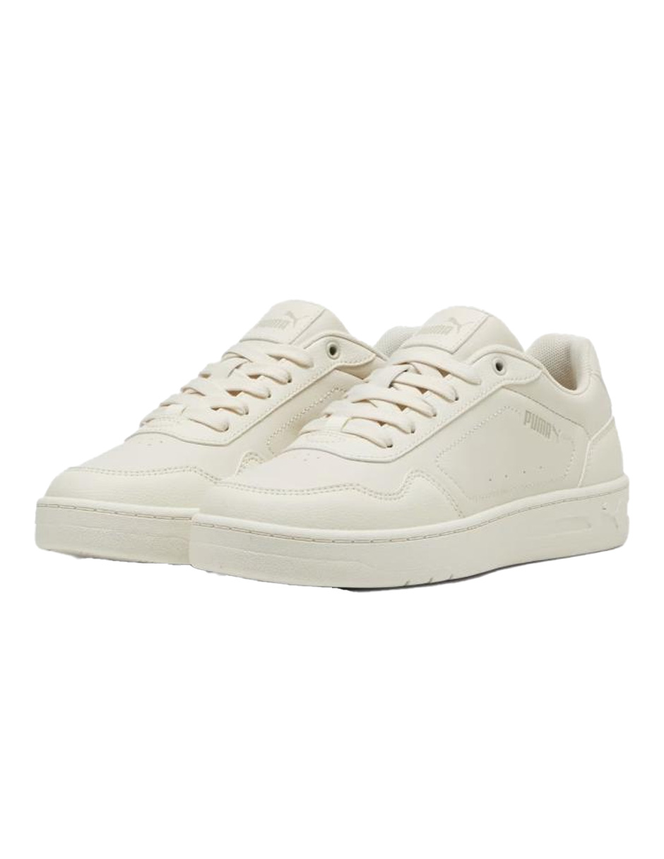 Foto 3 pulgar | Tenis Puma Beige Court Classy para Mujer