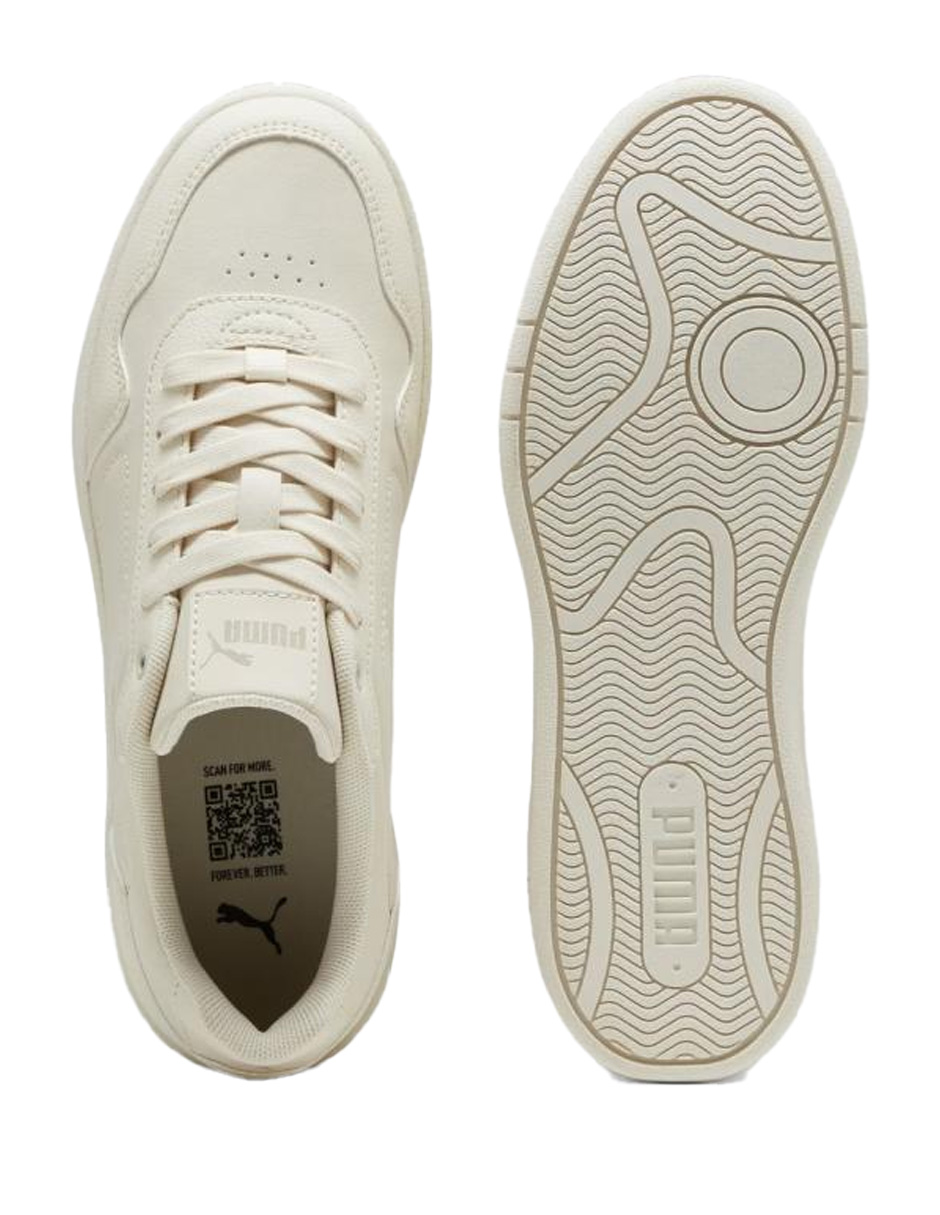 Foto 5 pulgar | Tenis Puma Beige Court Classy para Mujer