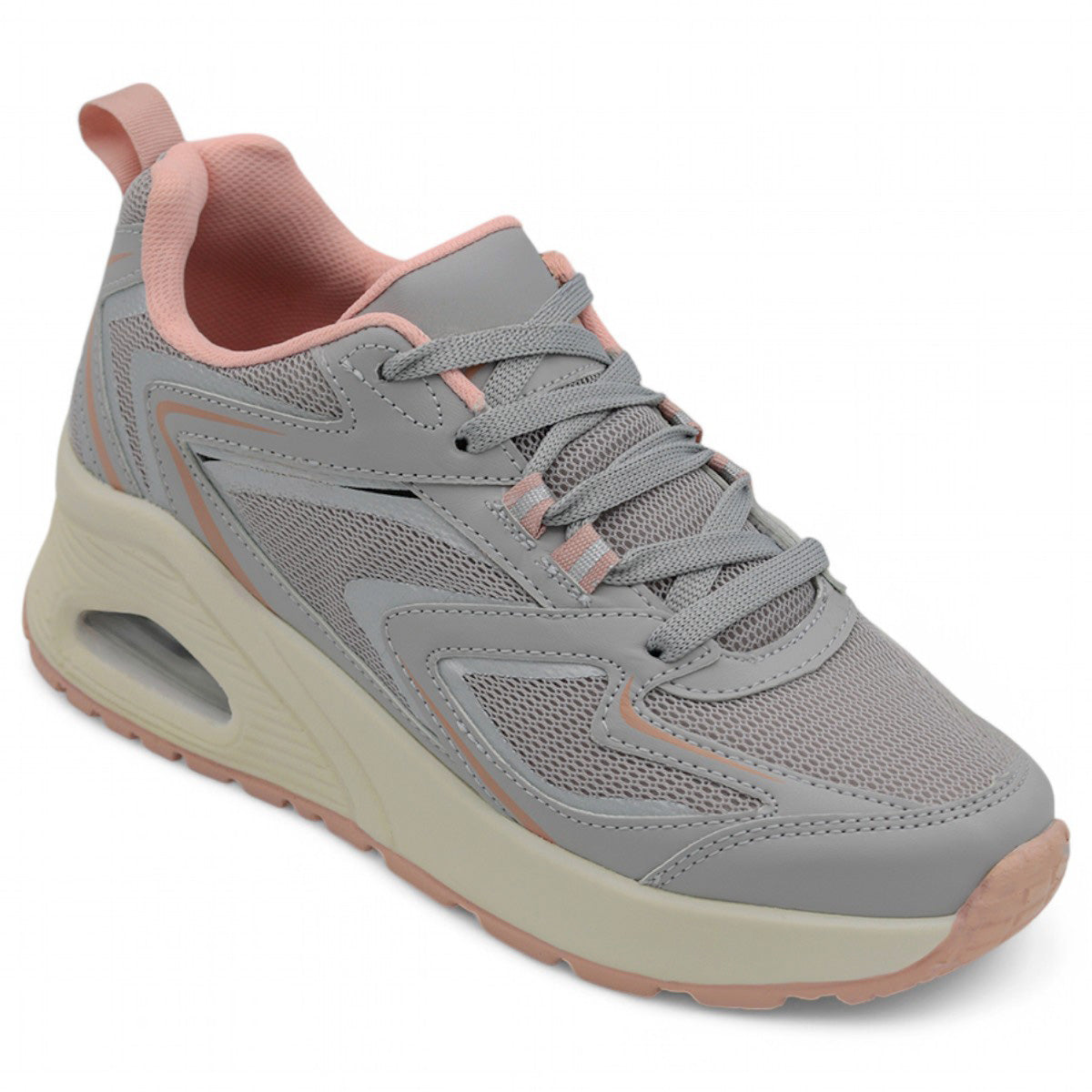 Foto 2 pulgar | Tenis Para Entrenamiento Exterior Piel Vegana Color Gris Para Mujer De Rbmove