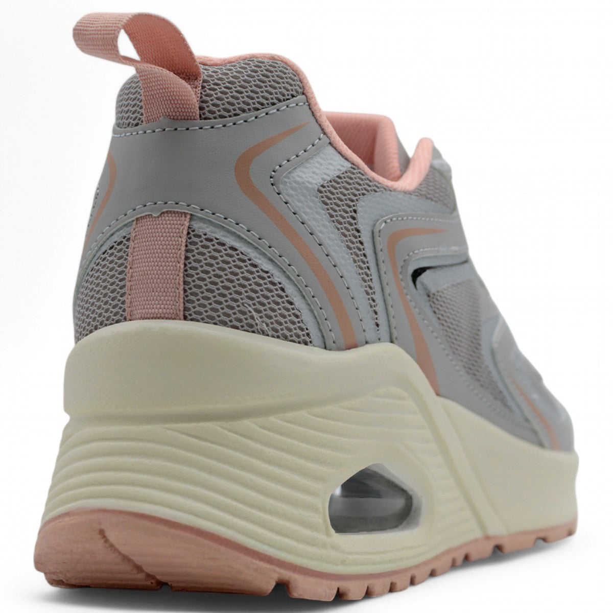 Foto 4 pulgar | Tenis Para Entrenamiento Exterior Piel Vegana Color Gris Para Mujer De Rbmove