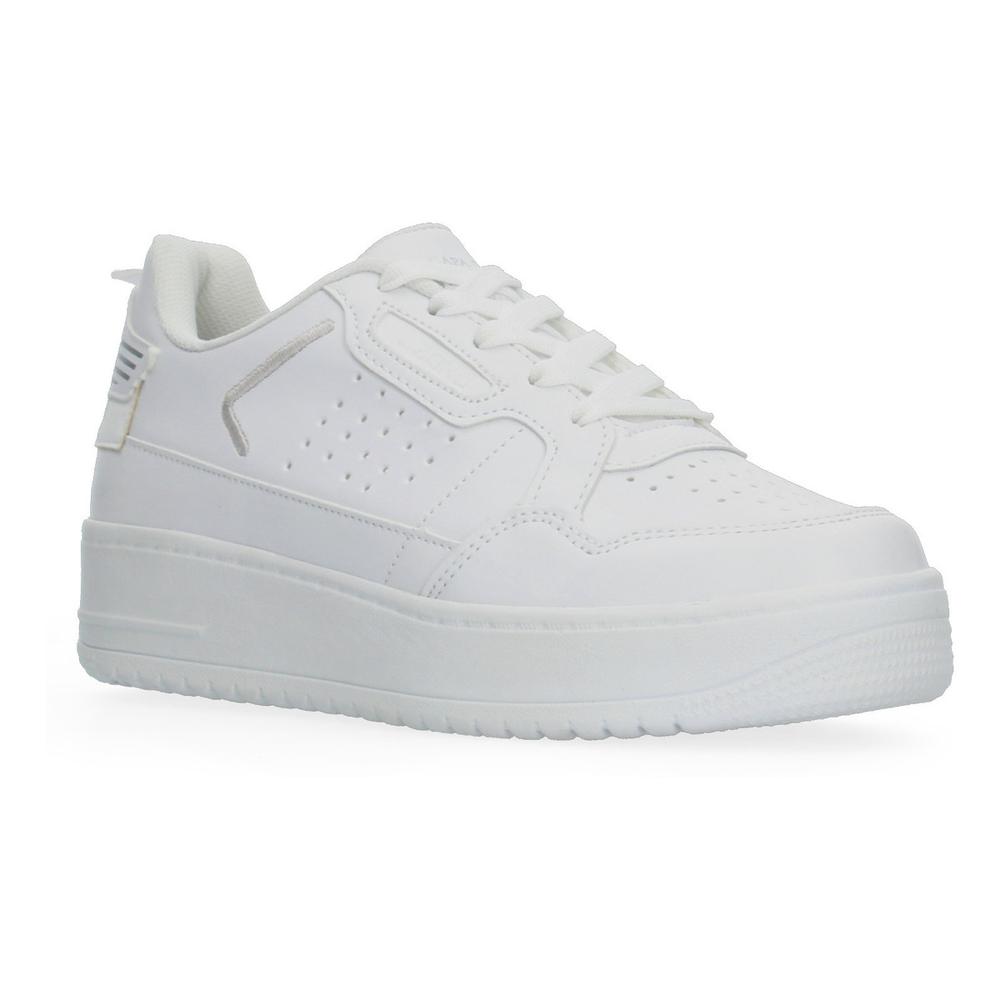 Foto 3 pulgar | Tenis Plataforma Blanco Para Mujer [ozo2833] Blanco