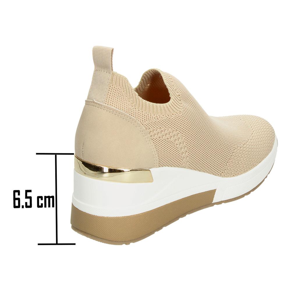 Foto 4 pulgar | Tenis Mujer Berlin Con Plataforma Platform Color Beige Beige