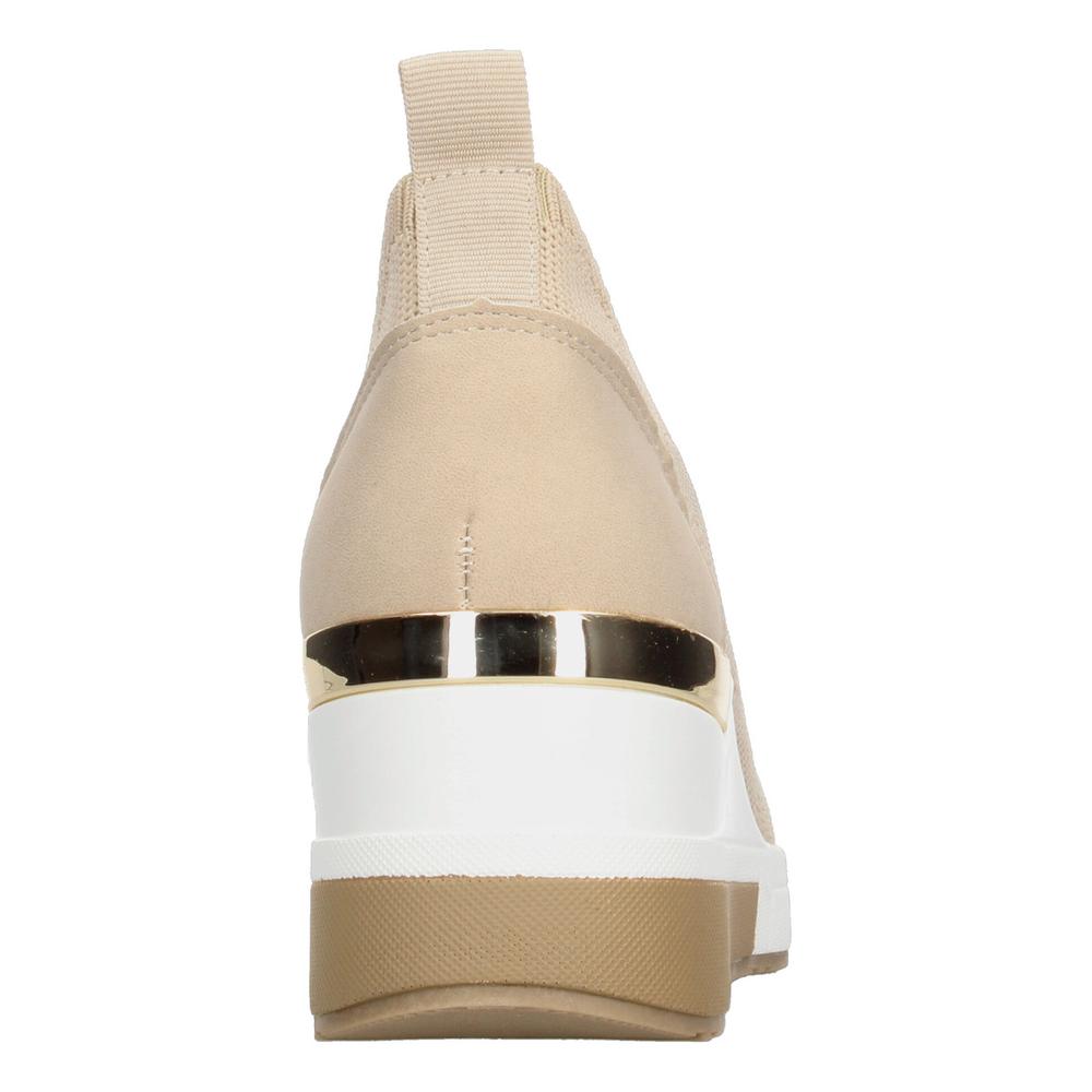 Foto 8 pulgar | Tenis Mujer Berlin Con Plataforma Platform Color Beige Beige