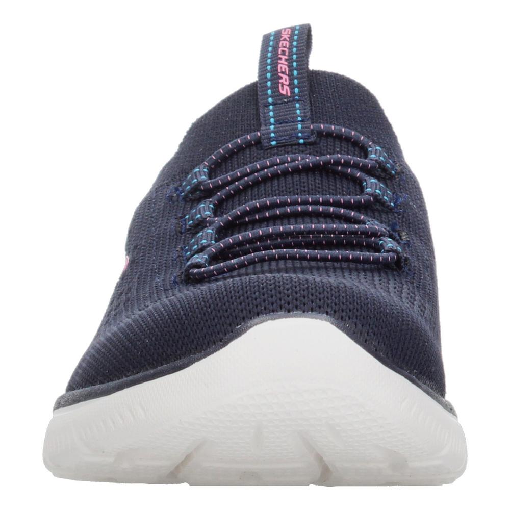 Foto 6 | Tenis Mujer Correr Skechers Summits Cómodo Ligero Deportivo Tejido Malla Slip Con Cintas Elásticas Azul Marino