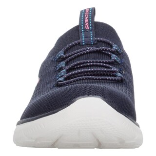 Foto 6 | Tenis Mujer Correr Skechers Summits Cómodo Ligero Deportivo Tejido Malla Slip Con Cintas Elásticas Azul Marino