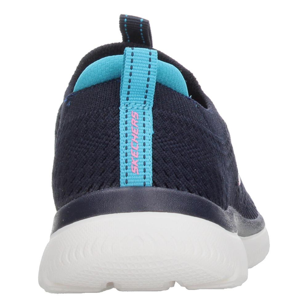 Foto 8 pulgar | Tenis Mujer Correr Skechers Summits Cómodo Ligero Deportivo Tejido Malla Slip Con Cintas Elásticas Azul Marino