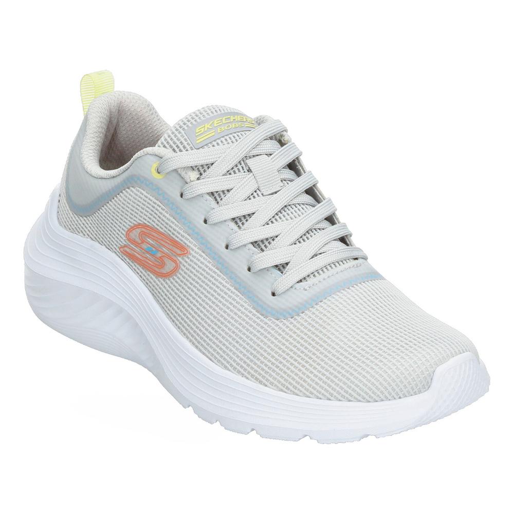 Foto 5 pulgar | Tenis Skechers Bobs Gris Para Mujer [ske1035] Blanco