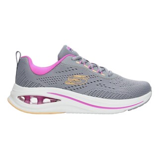 Foto 1 | Tenis Skechers Mujer Skech-air Meta Gris Con Cintas Dama Rosa