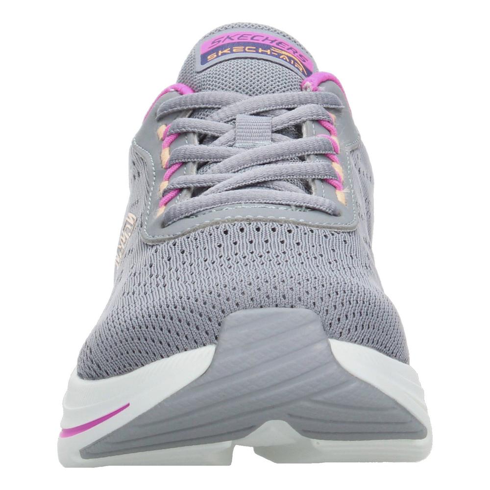 Foto 7 pulgar | Tenis Skechers Mujer Skech-air Meta Gris Con Cintas Dama Rosa