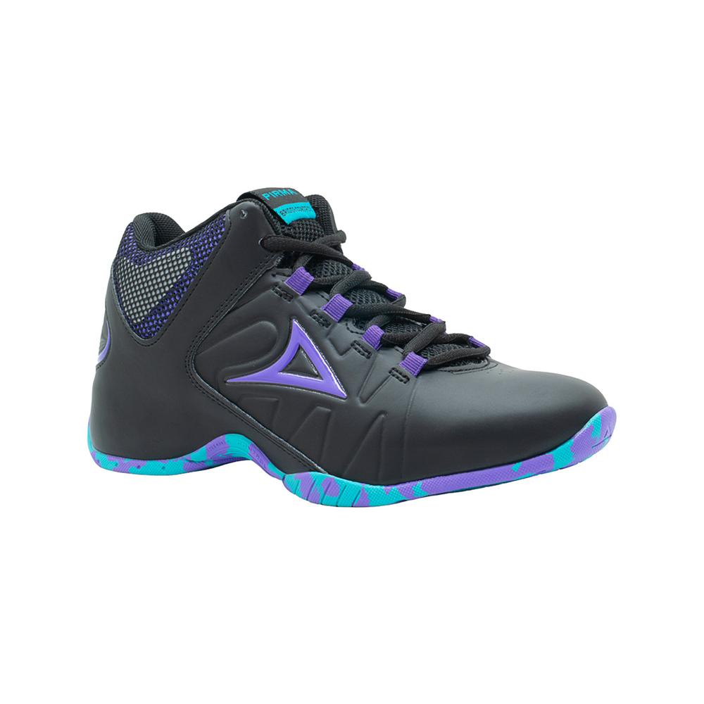 Foto 2 pulgar | Tenis Para Mujer Pirma  Basket Basquetbol Color Negro Morado Negro