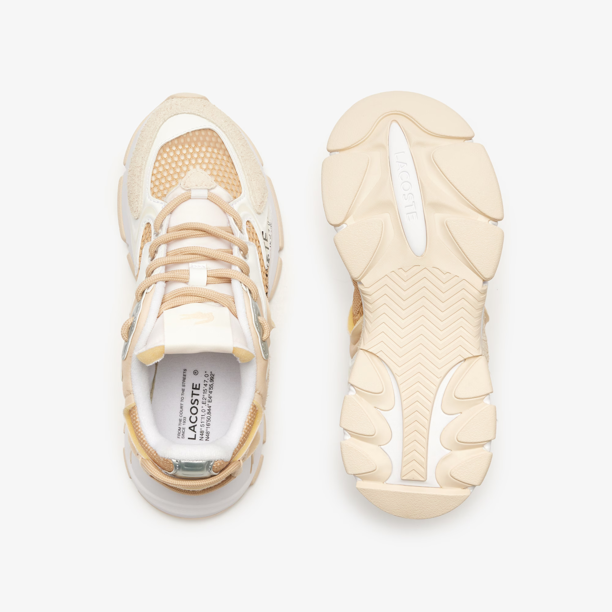 Foto 6 pulgar | Tenis Lacoste Sneaker L003 Neo Beige Deportivos Para Mujer Moda - Original