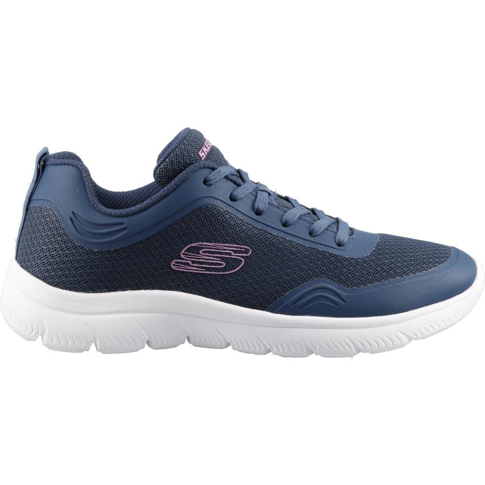 Foto 2 pulgar | Tenis Mujer Skechers Textil Comodos Sports Versatil Textiles Azul