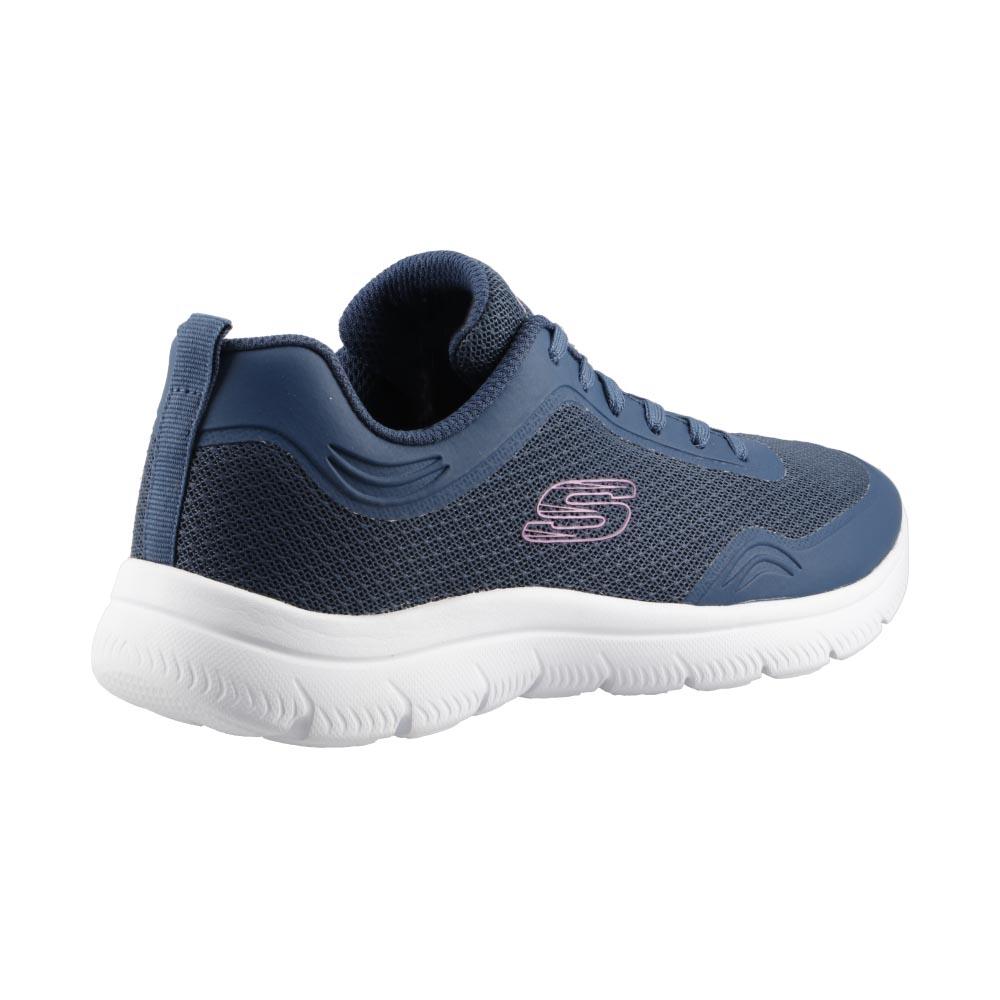 Foto 4 pulgar | Tenis Mujer Skechers Textil Comodos Sports Versatil Textiles Azul