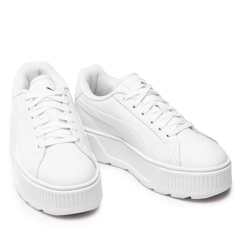 Foto 4 pulgar | Tenis Puma Casuales con Plataforma Blancos para Mujer