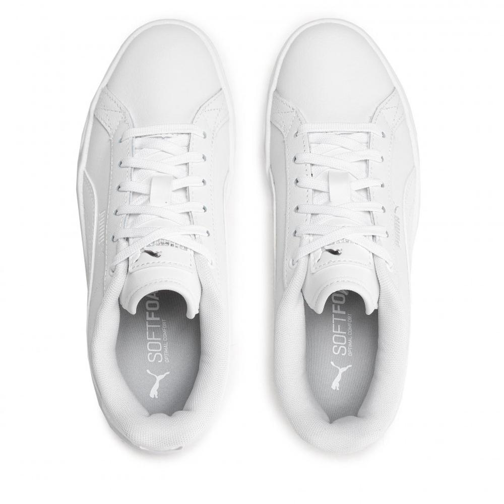 Foto 5 | Tenis Puma Casuales con Plataforma Blancos para Mujer