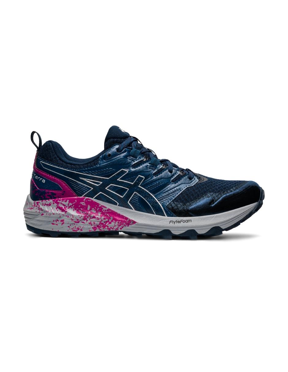 Foto 2 pulgar | Tenis Asics Gel Trabuco Terra color Azul para Mujer Correr Montaña