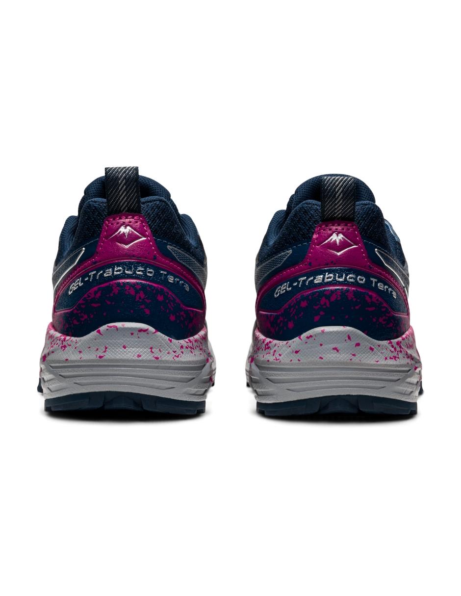 Foto 4 pulgar | Tenis Asics Gel Trabuco Terra color Azul para Mujer Correr Montaña