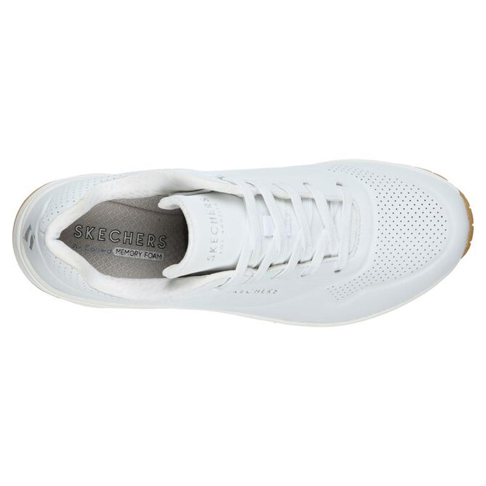 Foto 3 pulgar | Tenis Skechers 73690 color Blanco Street Uno para Mujer