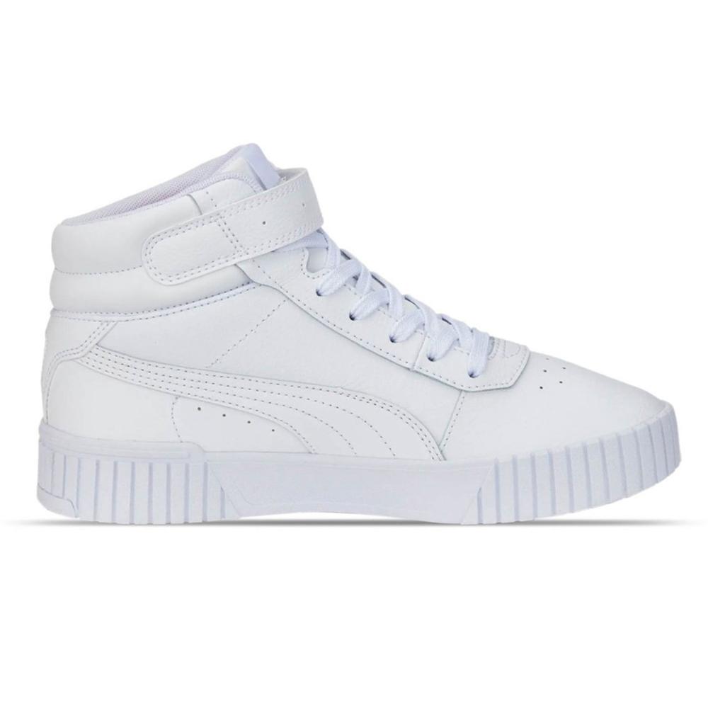 Foto 3 | Tenis Puma Carina 2.0 Mid Blancos para Mujer