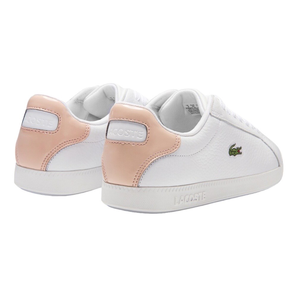 Foto 4 pulgar | Tenis Lacoste Graduate Blanco Con Talon Rosa Claro 39sfa0015mx83