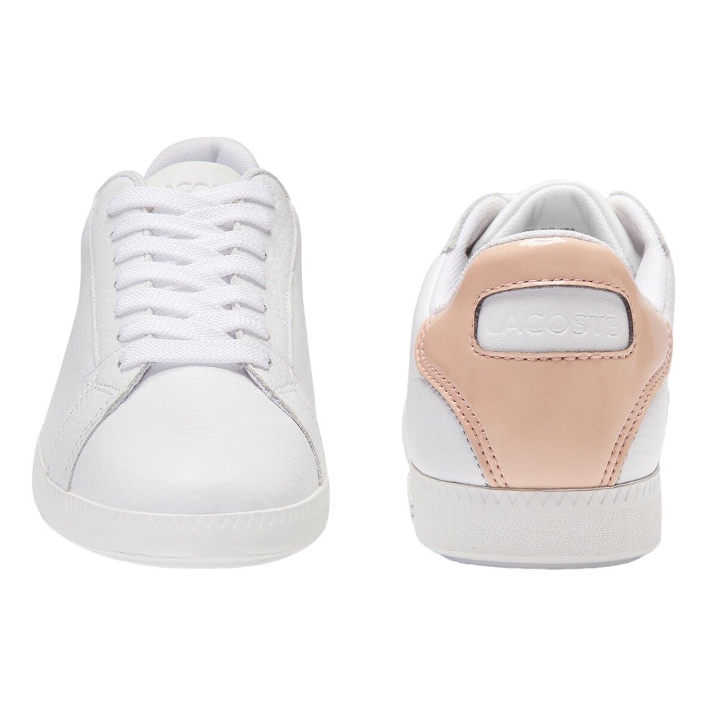 Foto 6 pulgar | Tenis Lacoste Graduate Blanco Con Talon Rosa Claro 39sfa0015mx83