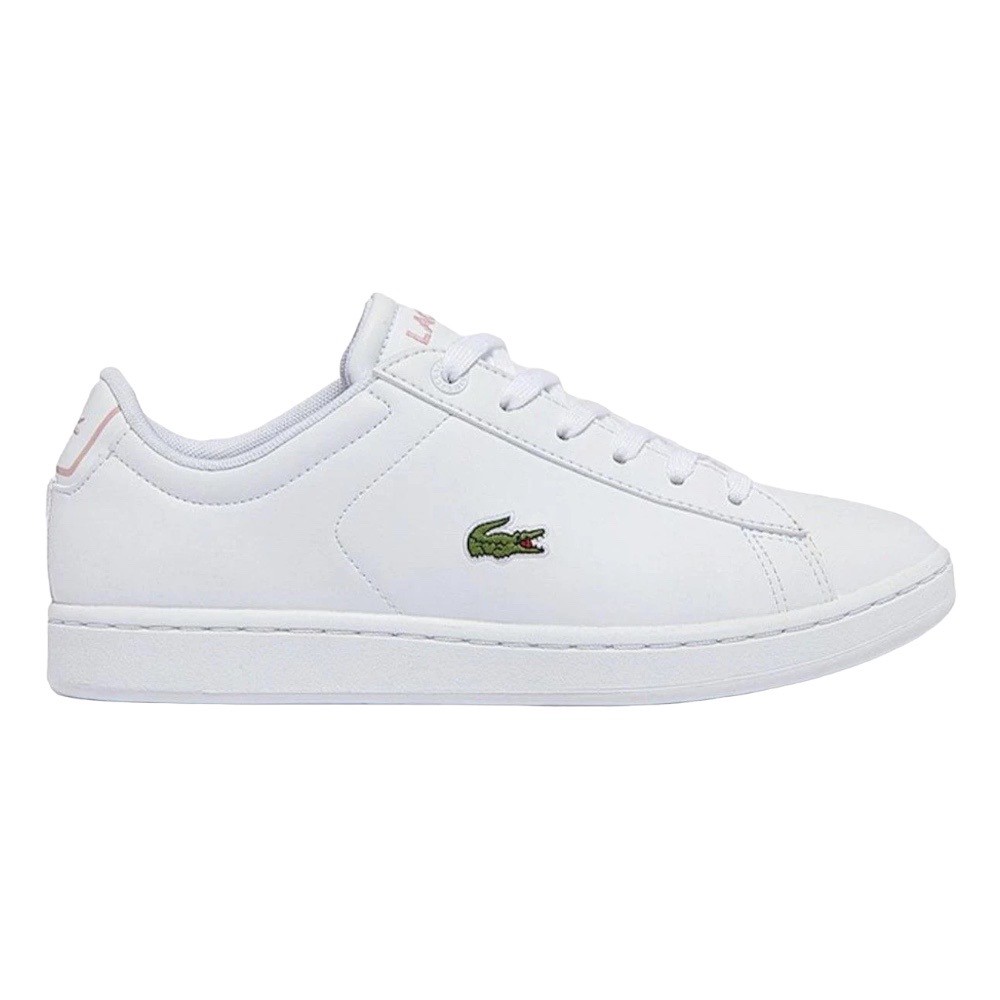 Foto 2 pulgar | Tenis Lacoste Carnaby Evo Blanco Con Rosa 42suj0002mx14