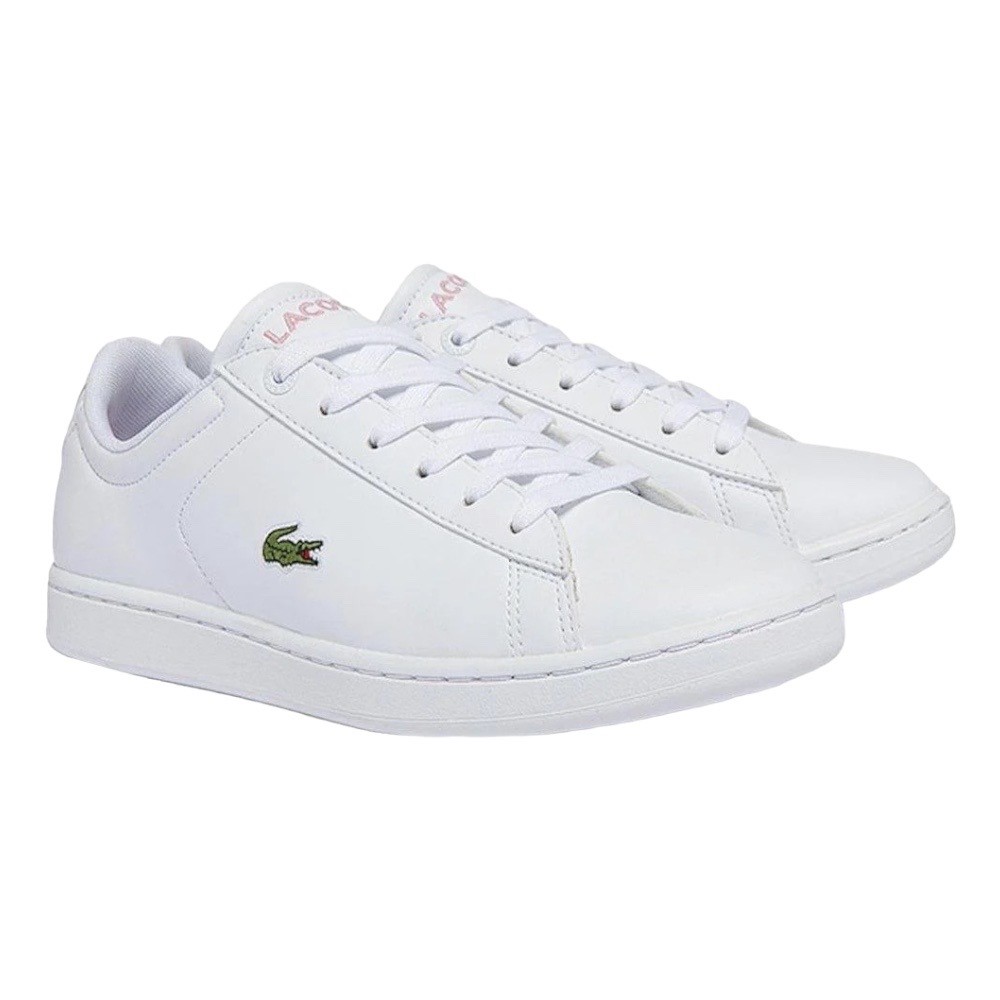 Foto 3 pulgar | Tenis Lacoste Carnaby Evo Blanco Con Rosa 42suj0002mx14