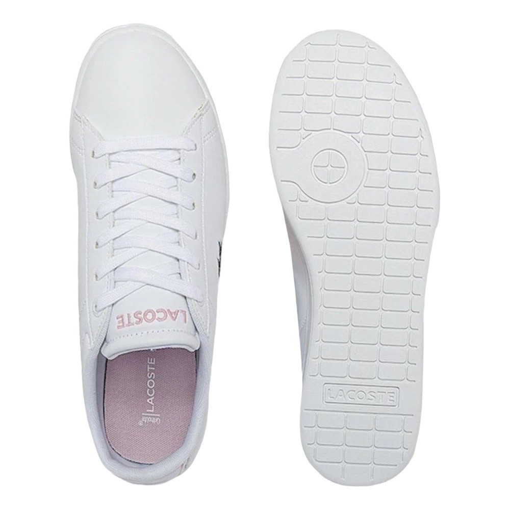 Foto 5 pulgar | Tenis Lacoste Carnaby Evo Blanco Con Rosa 42suj0002mx14