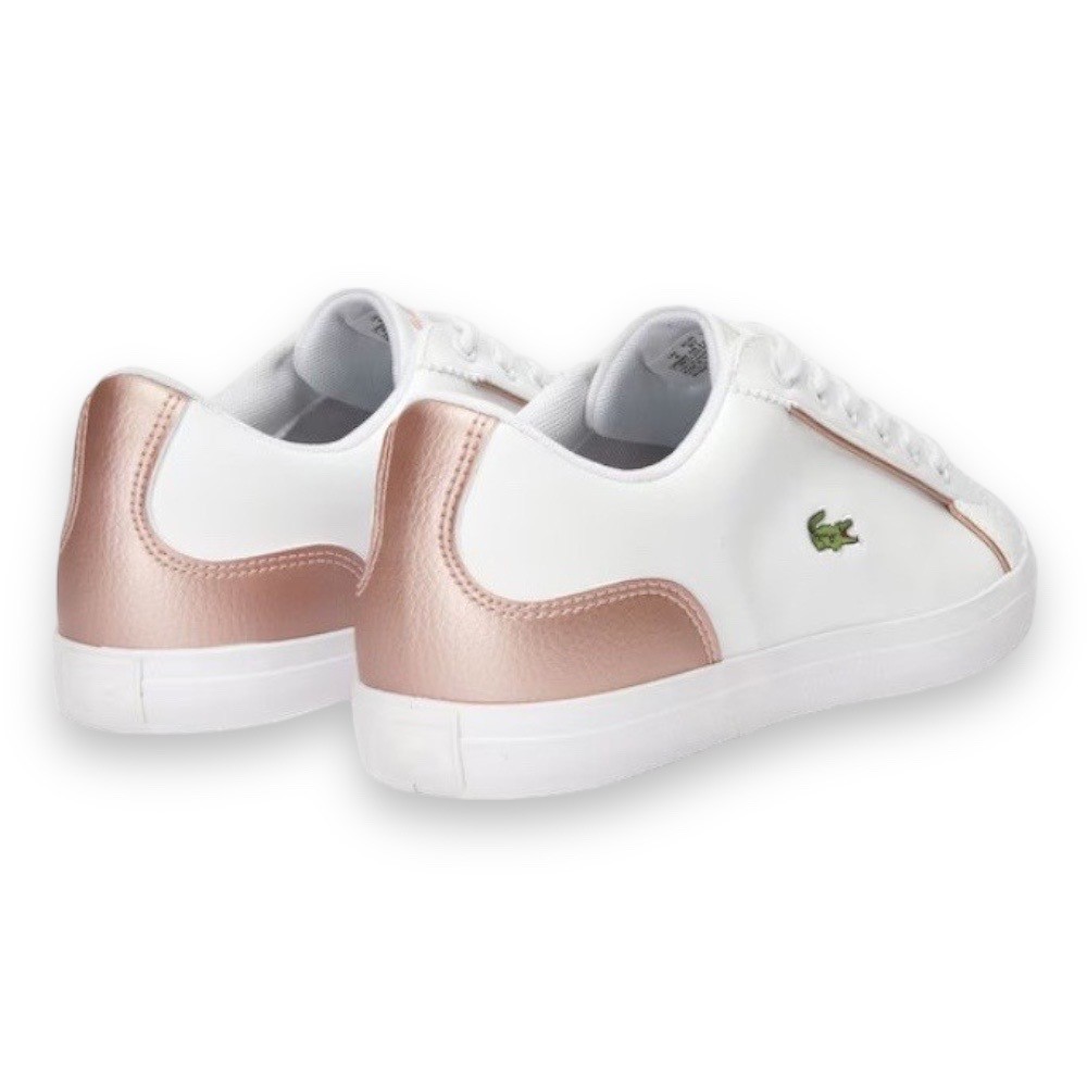 Foto 4 pulgar | Tenis Lacoste Lerond 319 Blanco con Rosa Metálico