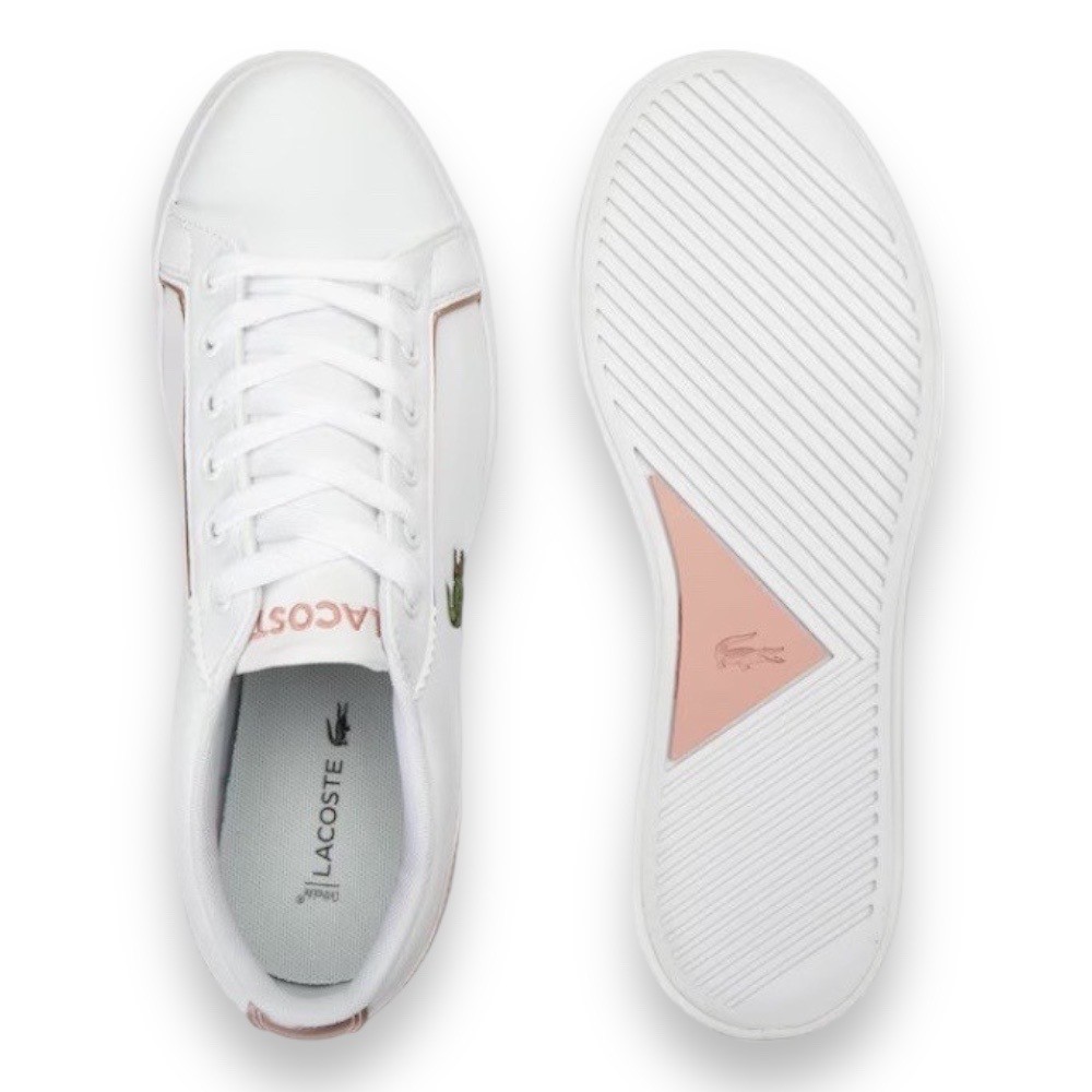 Foto 5 pulgar | Tenis Lacoste Lerond 319 Blanco con Rosa Metálico