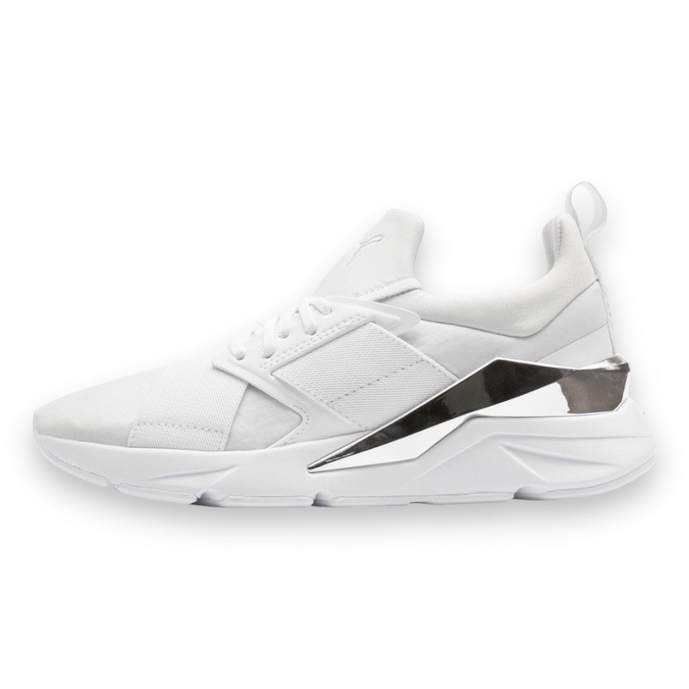 Tenis Puma Muse X5 Metallic Blanco con Plateado para Mujer