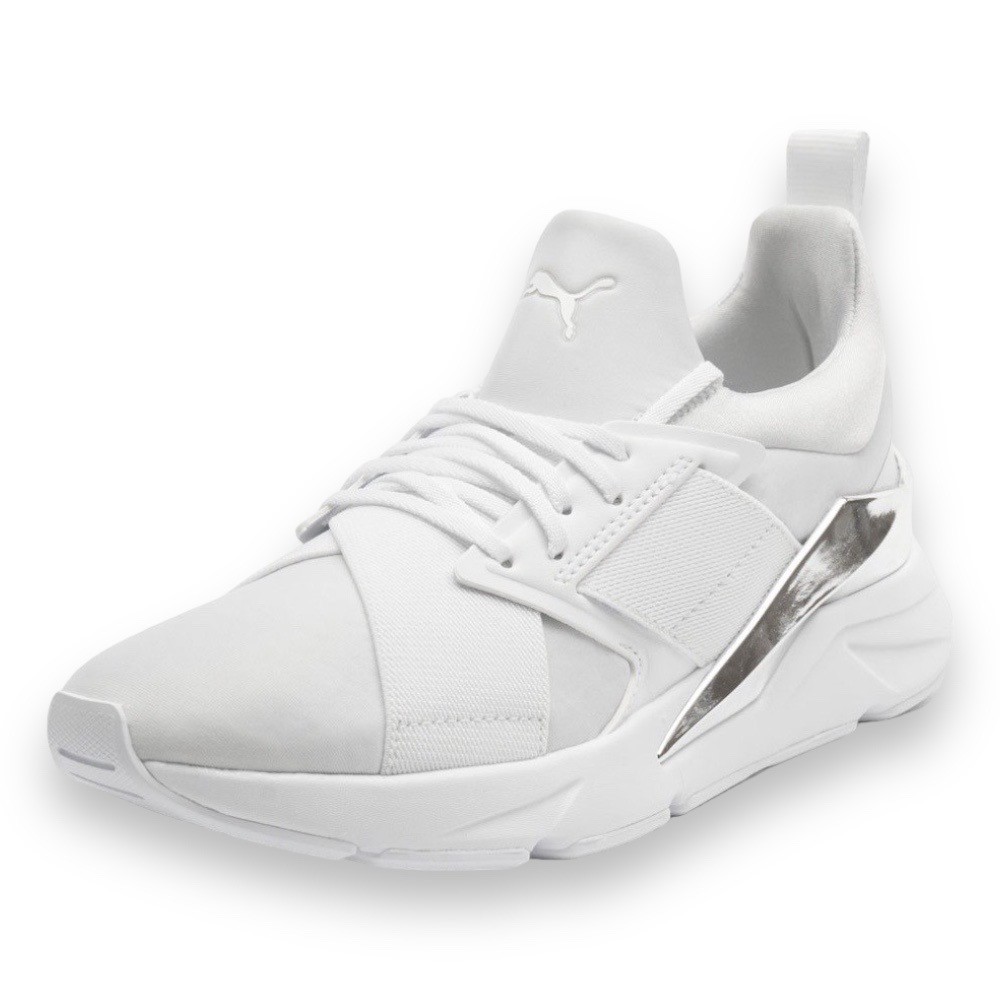 Foto 3 pulgar | Tenis Puma Muse X5 Metallic Blanco con Plateado para Mujer