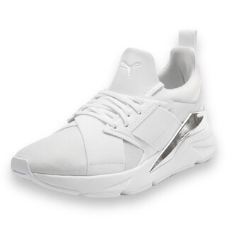 Foto 2 | Tenis Puma Muse X5 Metallic Blanco con Plateado para Mujer