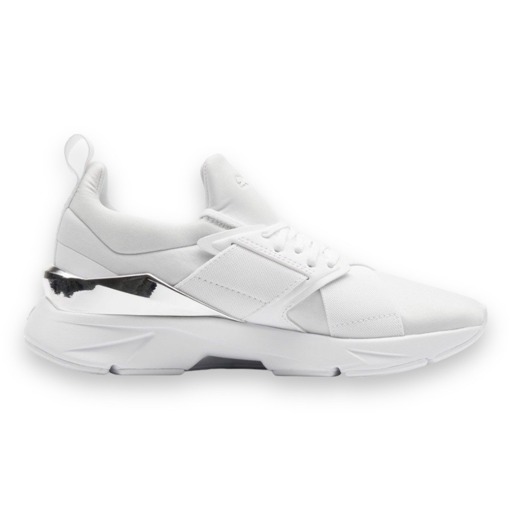 Foto 4 pulgar | Tenis Puma Muse X5 Metallic Blanco con Plateado para Mujer