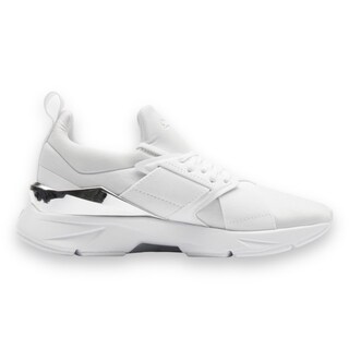 Foto 3 | Tenis Puma Muse X5 Metallic Blanco con Plateado para Mujer