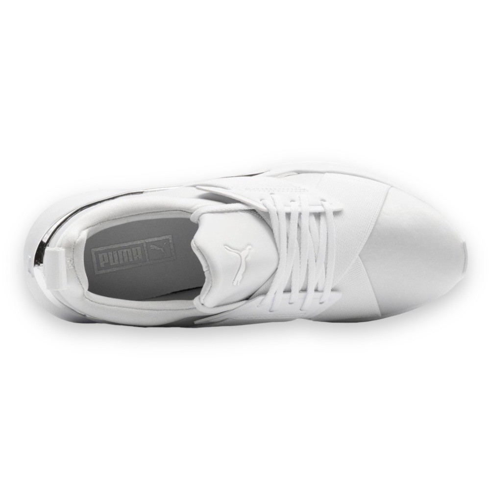 Foto 6 pulgar | Tenis Puma Muse X5 Metallic Blanco con Plateado para Mujer