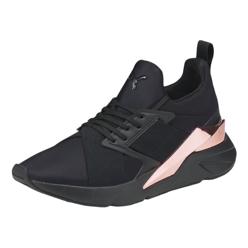 Foto 3 pulgar | Tenis Puma Muse X5 Metallic Negro con Rosa para Mujer