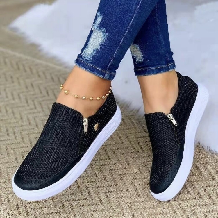 Foto 2 pulgar | Venta Internacional - Zapatillas Vulcanizadas Transpirables Para Mujeres-negras 35